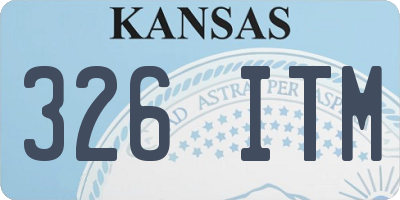 KS license plate 326ITM