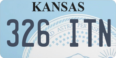 KS license plate 326ITN