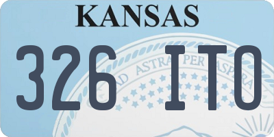 KS license plate 326ITO