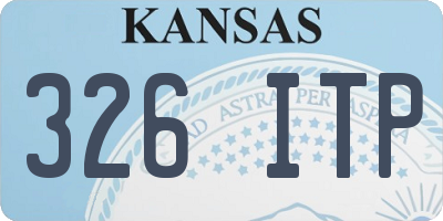 KS license plate 326ITP