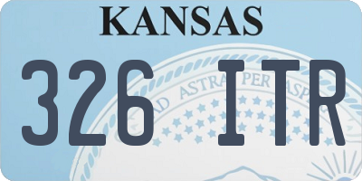 KS license plate 326ITR