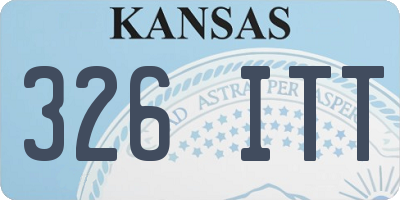 KS license plate 326ITT