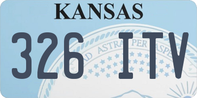KS license plate 326ITV