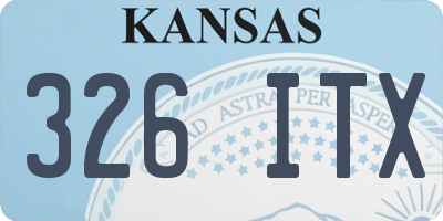 KS license plate 326ITX