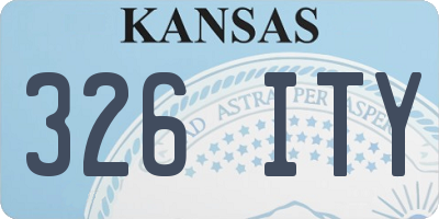 KS license plate 326ITY