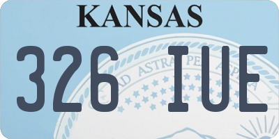 KS license plate 326IUE
