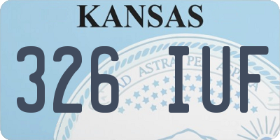 KS license plate 326IUF