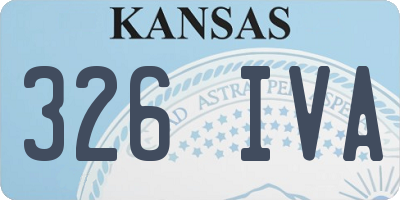 KS license plate 326IVA