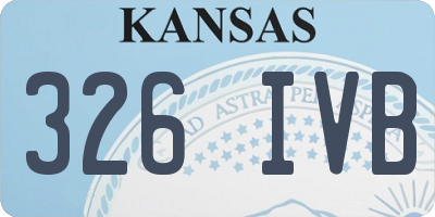 KS license plate 326IVB