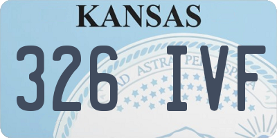 KS license plate 326IVF