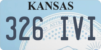 KS license plate 326IVI