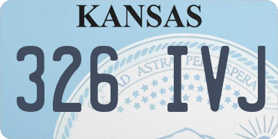 KS license plate 326IVJ