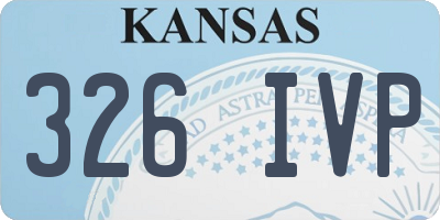 KS license plate 326IVP