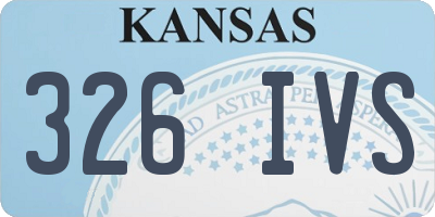 KS license plate 326IVS