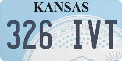 KS license plate 326IVT