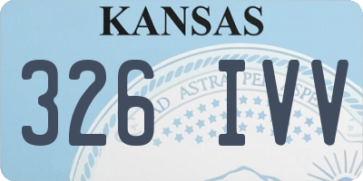 KS license plate 326IVV