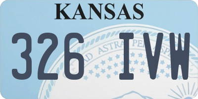 KS license plate 326IVW