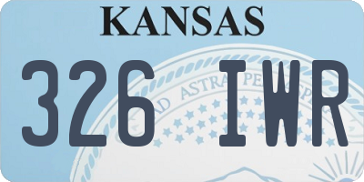 KS license plate 326IWR