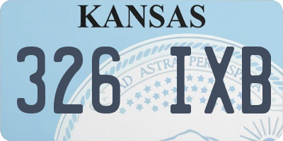 KS license plate 326IXB