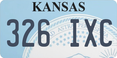 KS license plate 326IXC