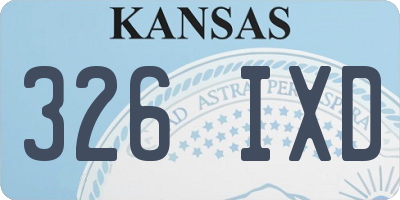 KS license plate 326IXD