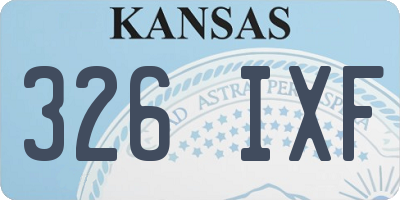 KS license plate 326IXF