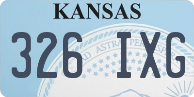 KS license plate 326IXG