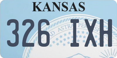 KS license plate 326IXH