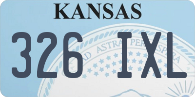 KS license plate 326IXL