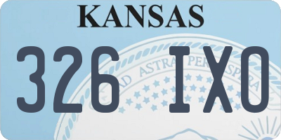 KS license plate 326IXO