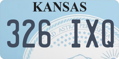 KS license plate 326IXQ