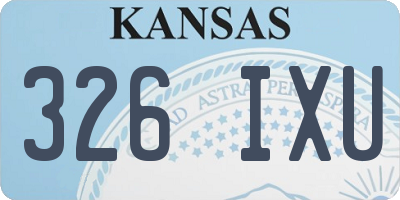 KS license plate 326IXU