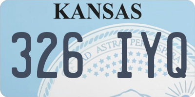 KS license plate 326IYQ