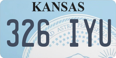 KS license plate 326IYU