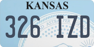 KS license plate 326IZD