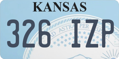 KS license plate 326IZP