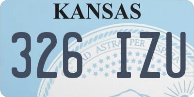 KS license plate 326IZU