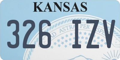 KS license plate 326IZV