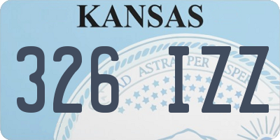 KS license plate 326IZZ