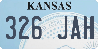 KS license plate 326JAH