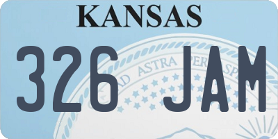 KS license plate 326JAM