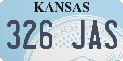 KS license plate 326JAS