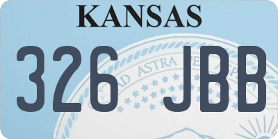 KS license plate 326JBB
