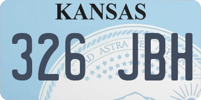 KS license plate 326JBH