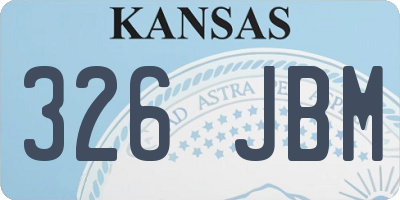 KS license plate 326JBM