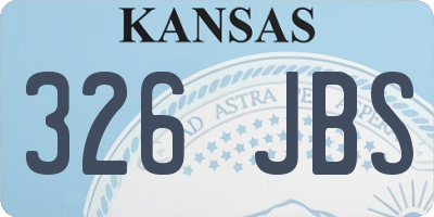 KS license plate 326JBS