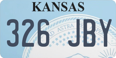 KS license plate 326JBY