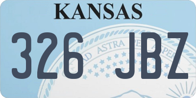 KS license plate 326JBZ