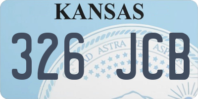 KS license plate 326JCB