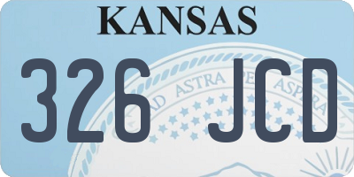 KS license plate 326JCD